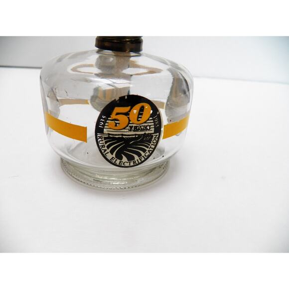 Vintage Oil Lamp Miniature, Advertising Rural Electrification 1985 Wick Chimney - Picture 4 of 5